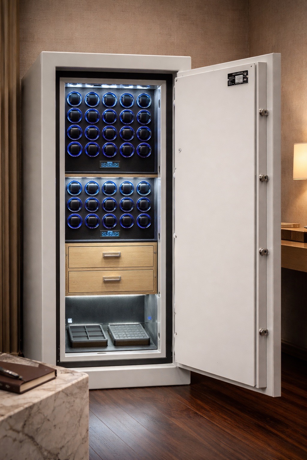 Luxury jewellery safe interior